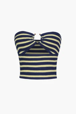Ring Cut Out Front Tube Top