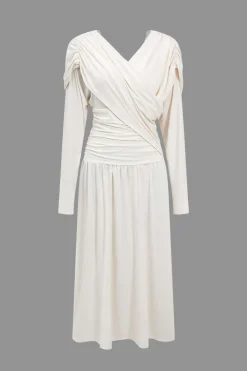 Ruched Backless Maxi Dress