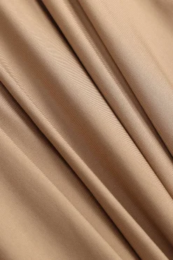 Ruched Bow Round Neck Long Sleeve Maxi Dress