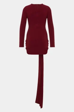 Ruched Cut Out Long Sleeve Mini Dress