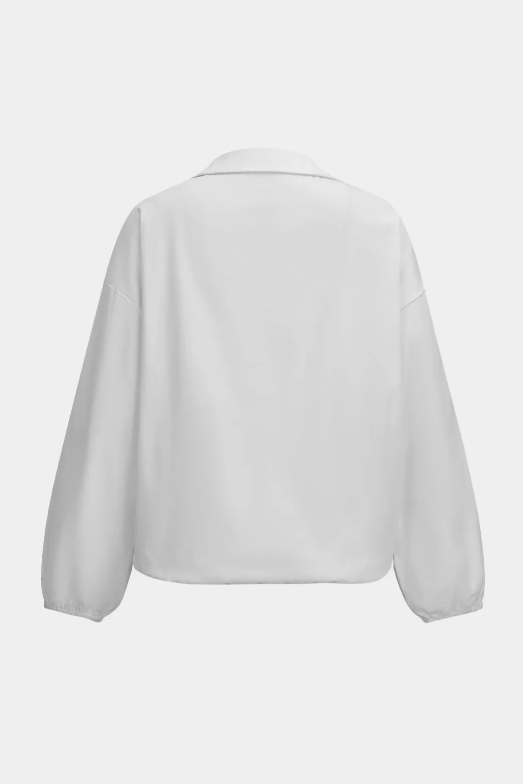 Ruched Drawstring Button Long-Sleeve Top And Shorts Set