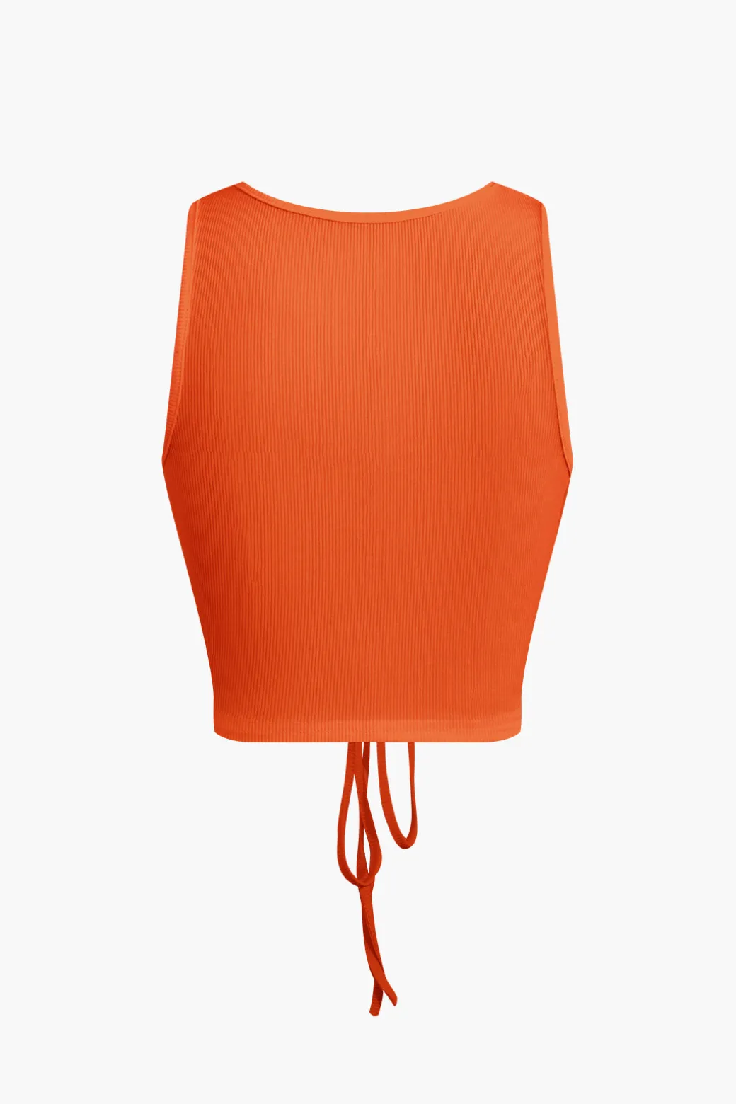 Ruched Drawstring Tank Top And Mermaid Maxi Skirt Set