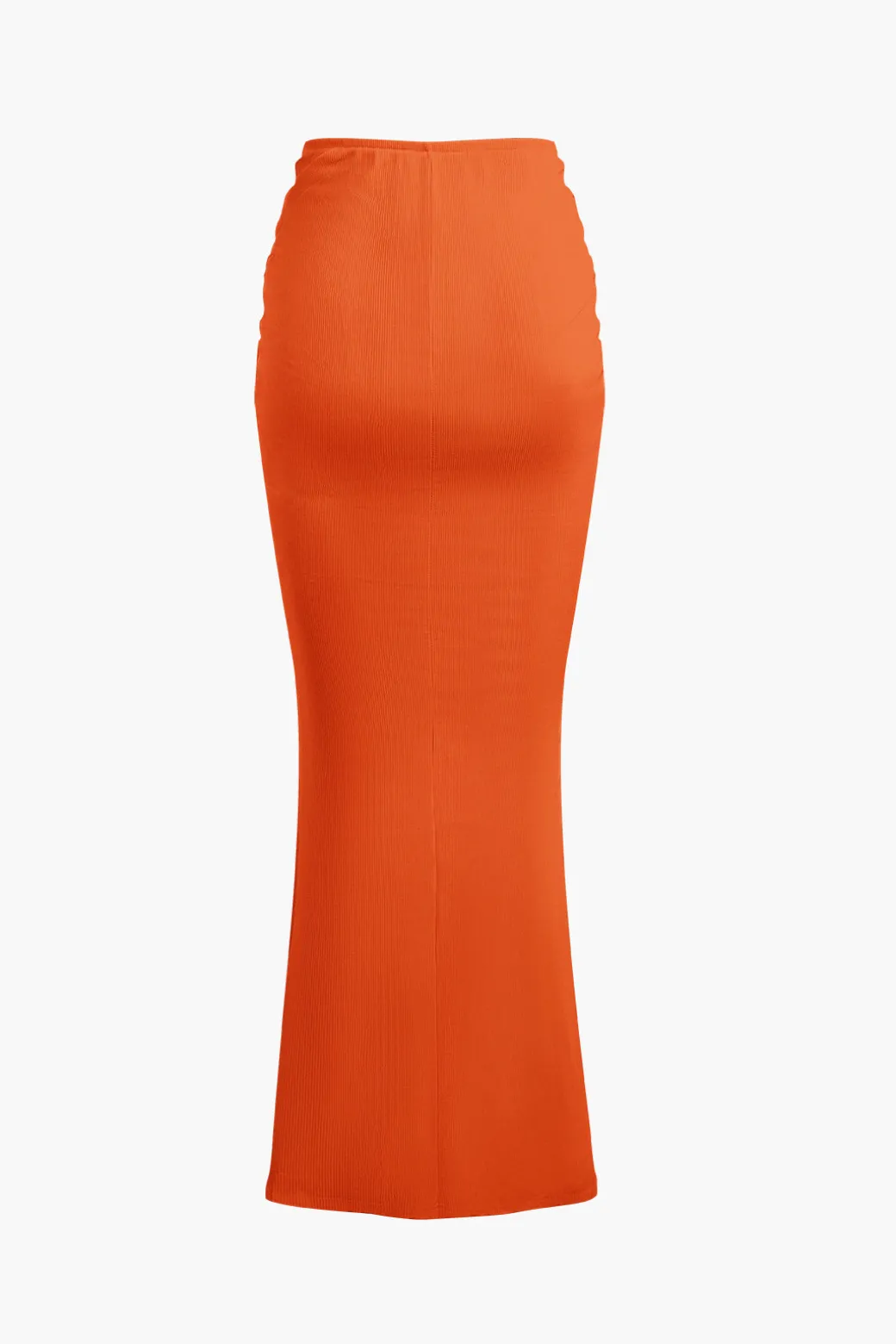 Ruched Drawstring Tank Top And Mermaid Maxi Skirt Set