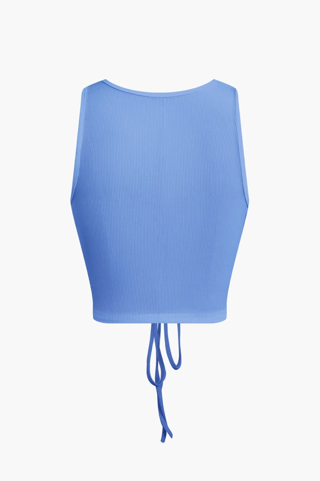 Ruched Drawstring Tank Top And Mermaid Maxi Skirt Set