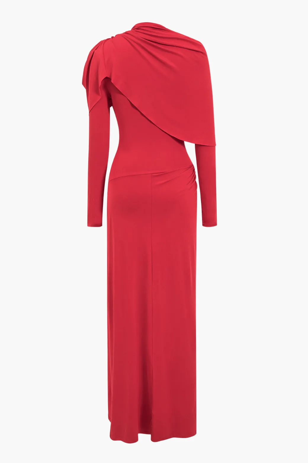 Ruched Long Sleeve Maxi Dress