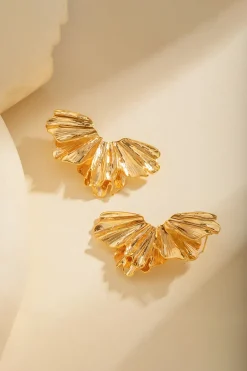 Ruched Metal Earrings