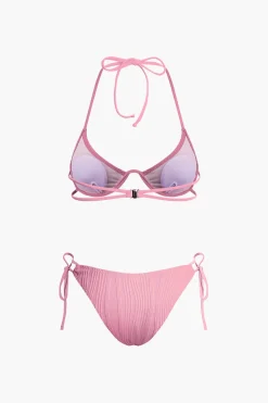 Ruched Tie Halter Bikini Set