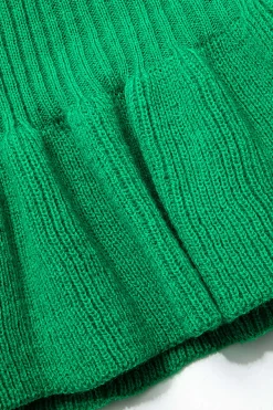 Ruffle Hem Sleeveless Knit Mini Dress