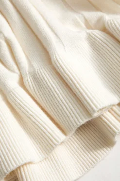 Ruffle Hem Sweater Midi Dress