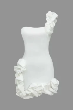 Ruffle One Shoulder Mini Dress
