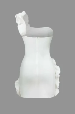 Ruffle One Shoulder Mini Dress