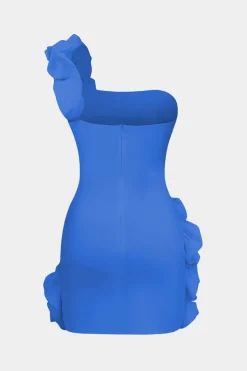 Ruffle One Shoulder Mini Dress