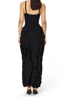 Ruffle Slip Midi Dress