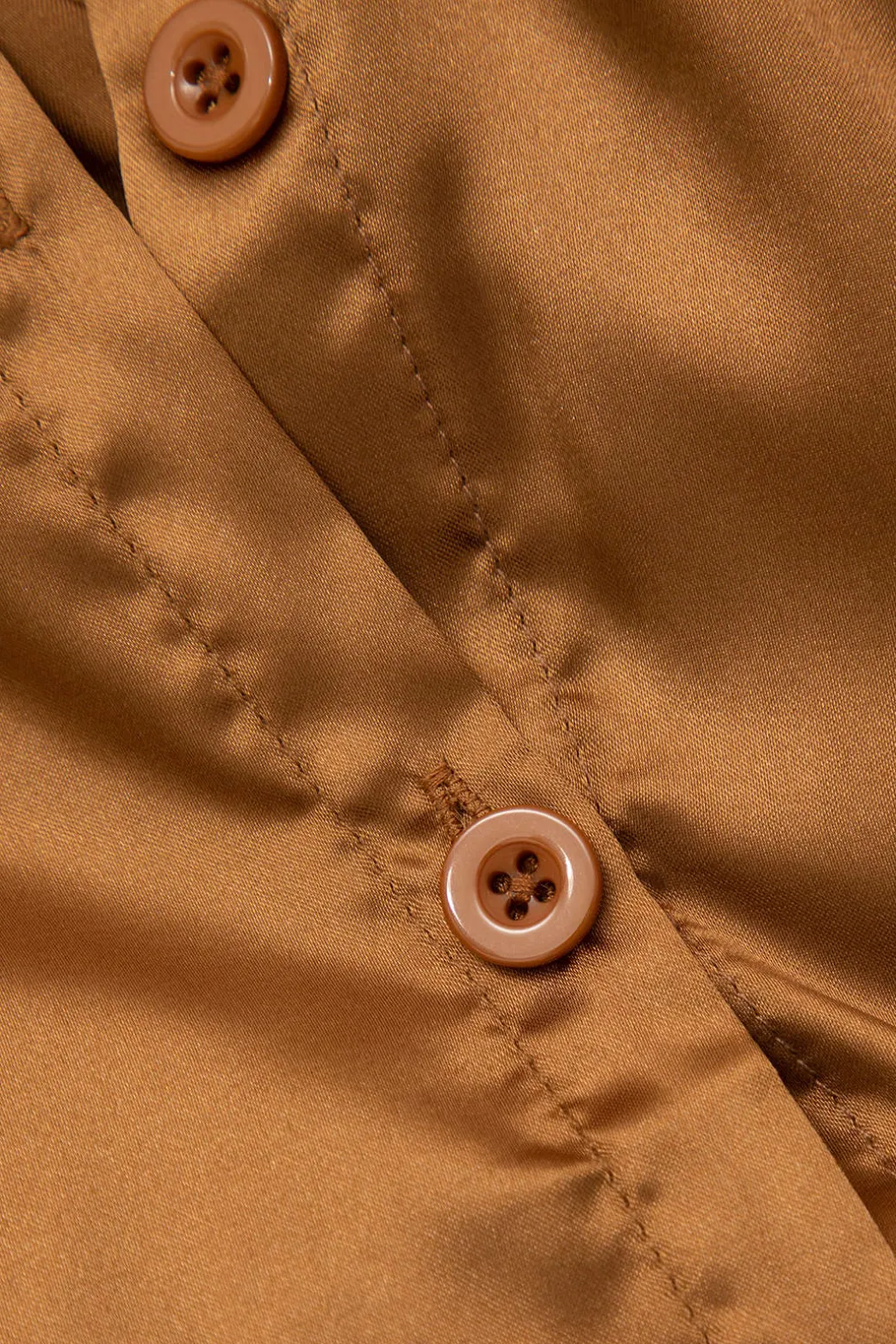 Satin Button Up Long Sleeve Shirt And Pants Set