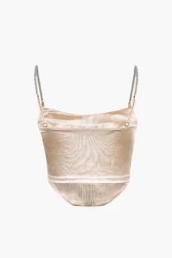 Satin Draped Corset Top