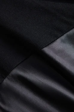 Satin Patchwork Asymmetrical Sleeveless Mini Dress