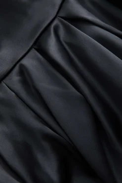 Satin Ruched Puff Skirt