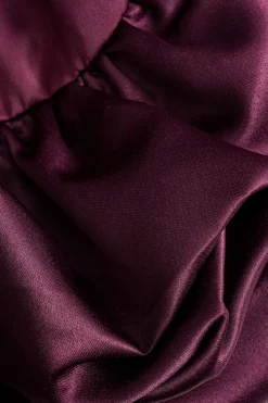 Satin Ruffle Hem Sleeveless Mini Dress