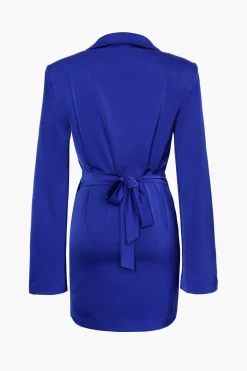 Satin Wrapped Shirt Dress