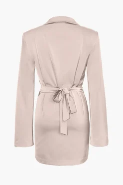 Satin Wrapped Shirt Dress