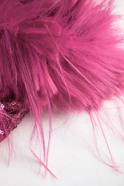Sequin Feather Sleeveless Mini Dress