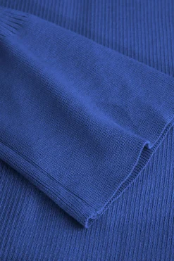 Shell Sleeve Ribbed Buttons Down Maxi Dress