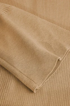 Shell Sleeve Ribbed Buttons Down Maxi Dress