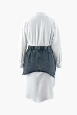 Shirt Dress And Denim Corset Two-piece