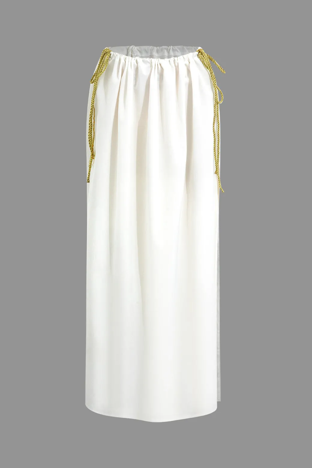 Sleeveless Deep V-Neck Crop Top And Tie Split Maxi Skirt Set