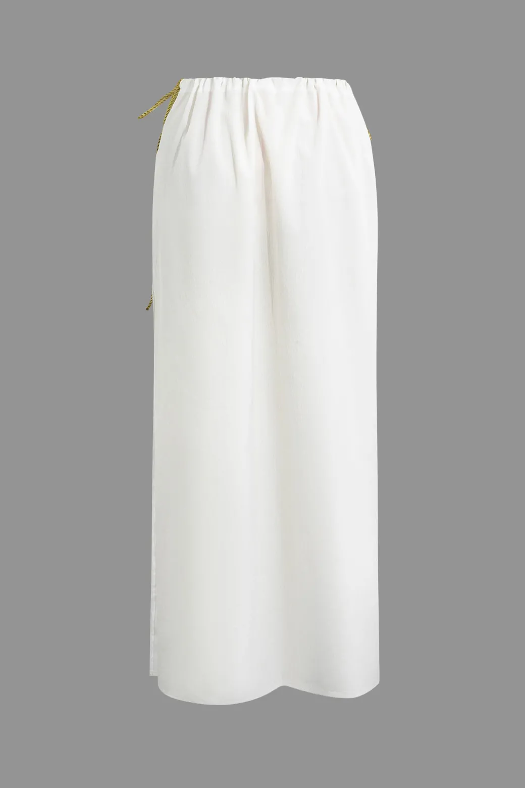 Sleeveless Deep V-Neck Crop Top And Tie Split Maxi Skirt Set