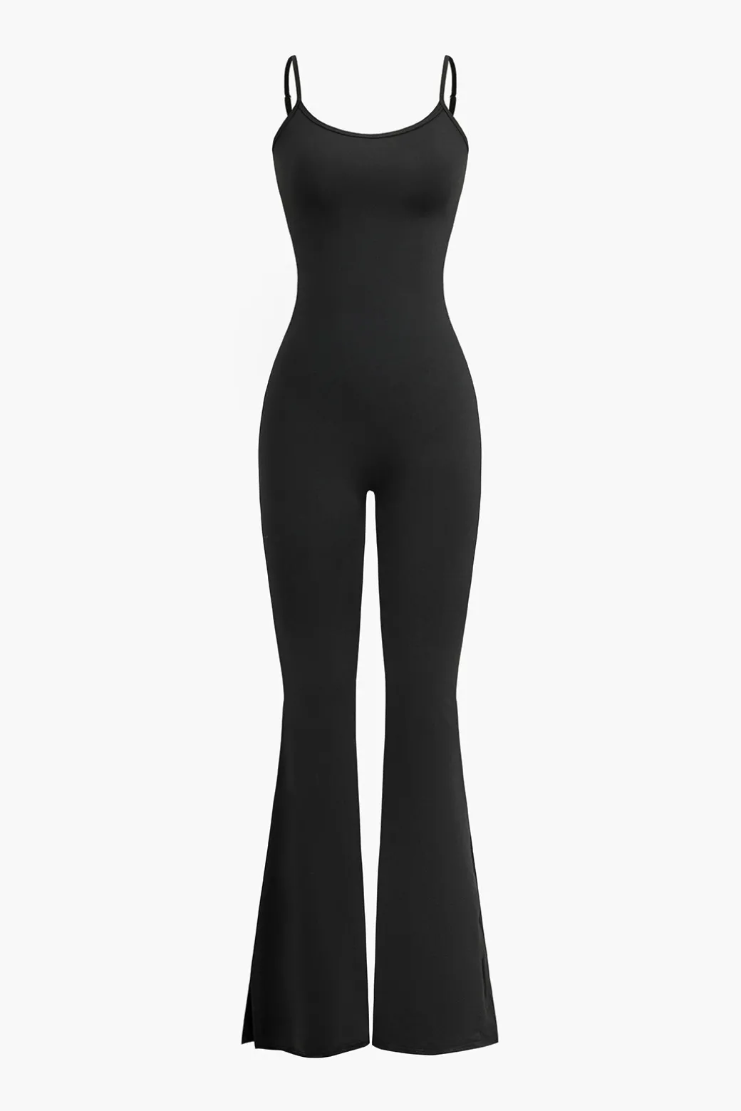 Slit Leg Cami Jumpsuit And Shrug Set
