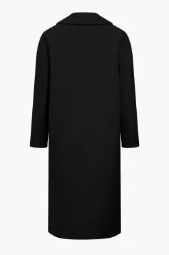 Solid 100% Wool Button Pocket Coat