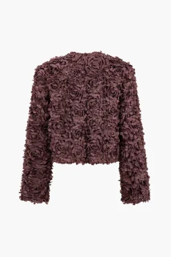 Solid Appliques Textured Jacket