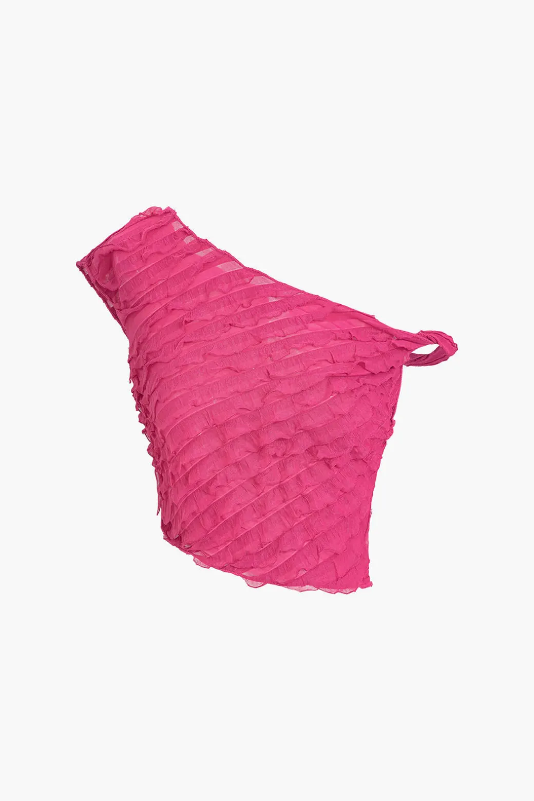 Solid Asymmetrical Ruffle Skirt Set