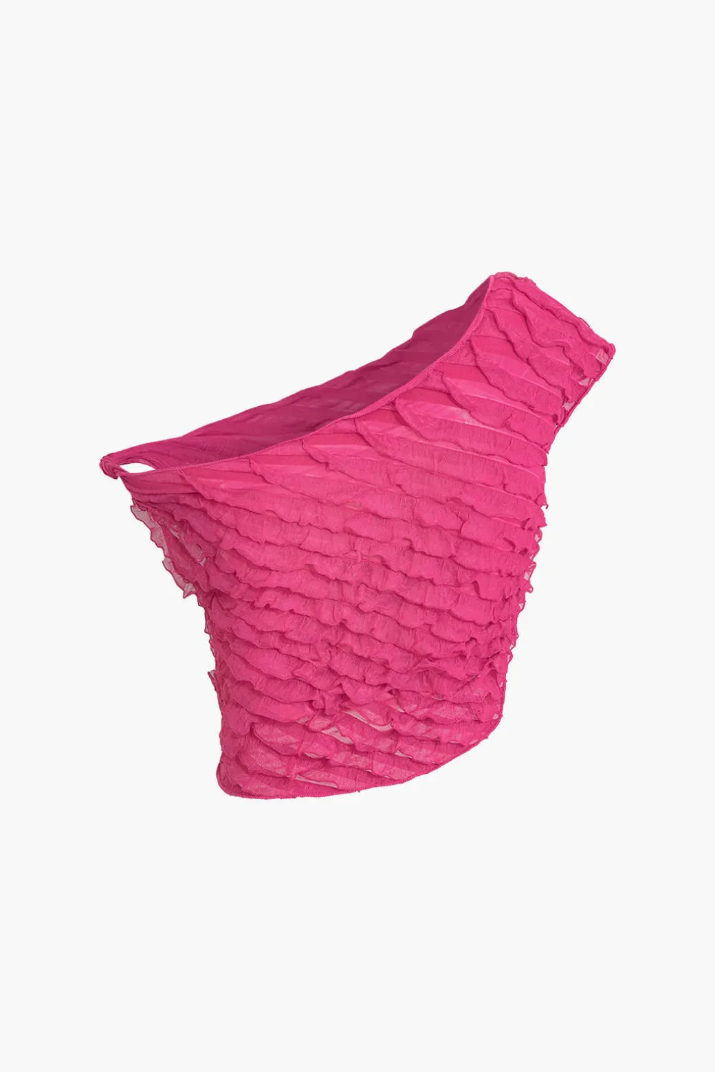 Solid Asymmetrical Ruffle Skirt Set