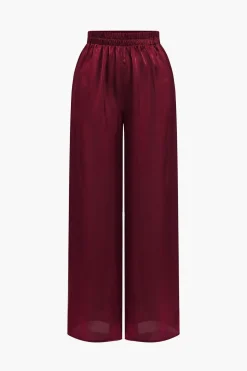 Solid Asymmetrical Shirt And Trousers Set