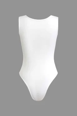 Solid Basic Square Neck Bodysuit
