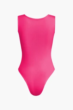 Solid Basic Square Neck Bodysuit