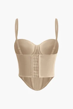 Solid Bustier Corset Top