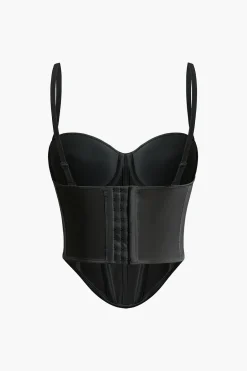 Solid Bustier Corset Top