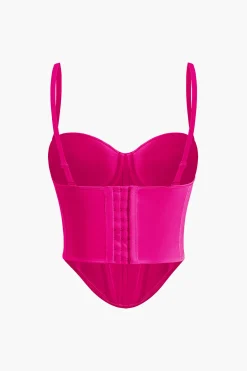 Solid Bustier Corset Top