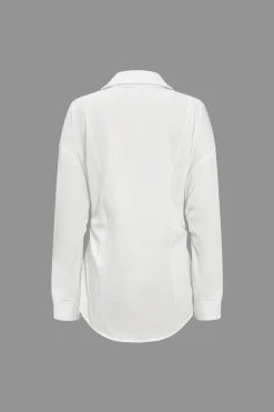 Solid Button Long-Sleeve Shirt