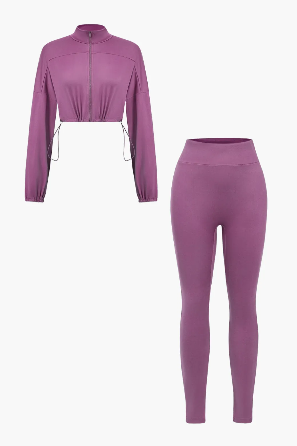 Solid Chain Drawstring Trouser Set