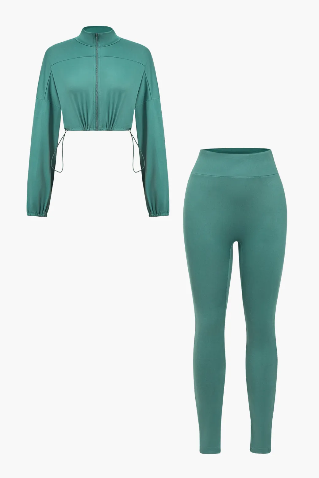 Solid Chain Drawstring Trouser Set