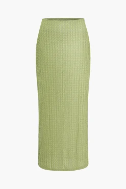 Solid Crossed Backless Top And Skirt Set