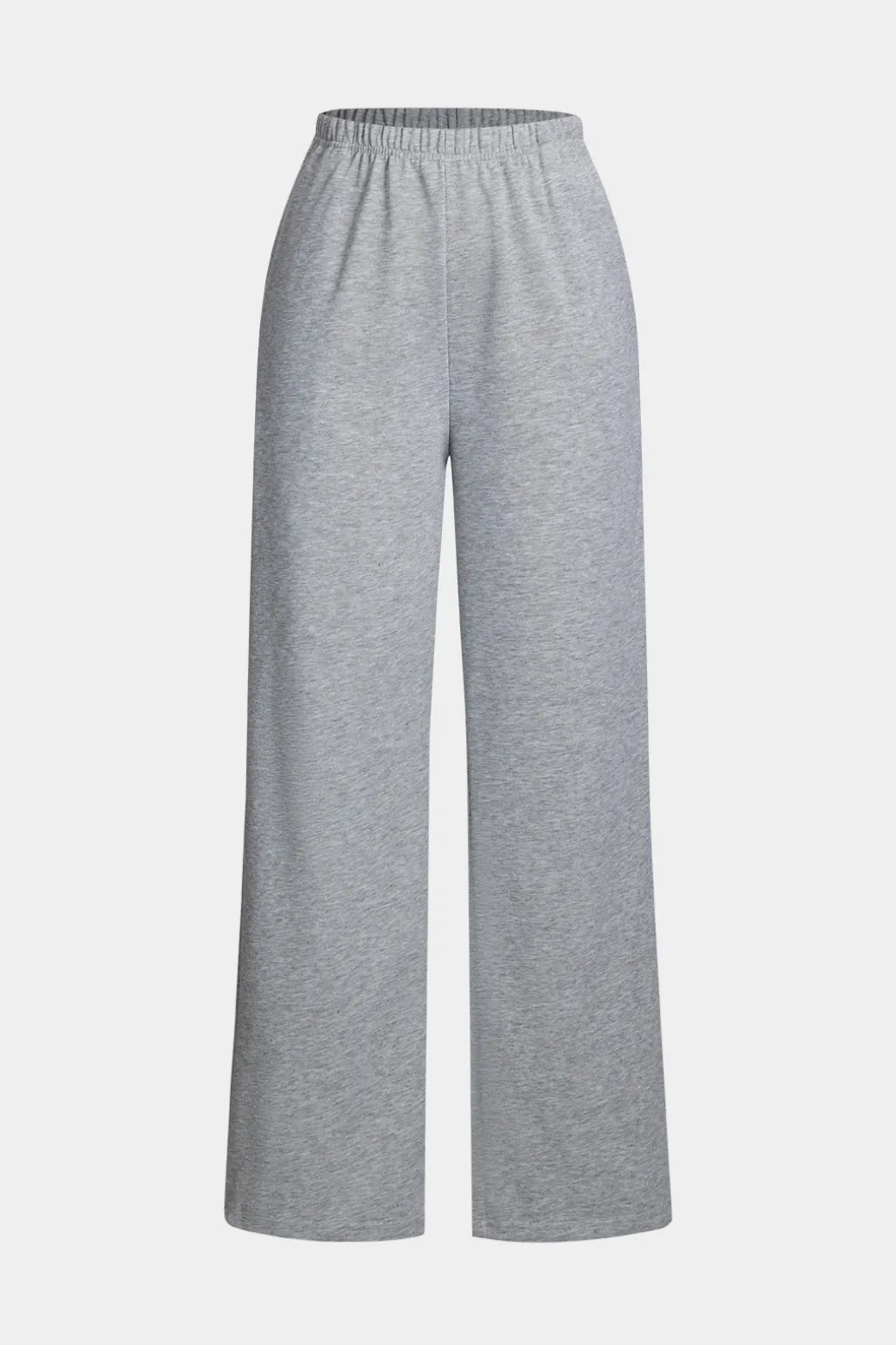 Solid Drawstring Top And Trousers Set