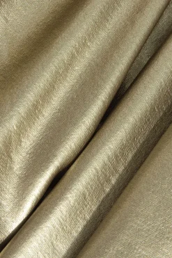 Solid Faux Leather Ruched Puff Skirt