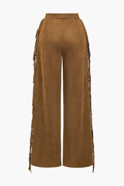 Solid Fringe Trousers