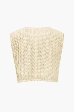 Solid Knit Button Up Vest