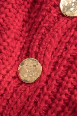 Solid Knit Button Up Vest